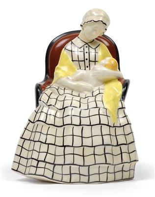 Ida Schwetz-Lehmann, A seated mother and child, - Jugendstil e arte applicata del XX secolo