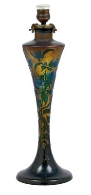 Lamp base “Delphinium hybrids” (“larkspur”), Emile Gallé, Nancy, c. 1910, - Jugendstil and 20th Century Arts and Crafts