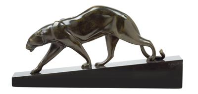 Maurice Prost (1894-1967), striding panther, designed in 1928, executed by Susse frères, Paris, - Jugendstil and 20th Century Arts and Crafts