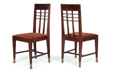 A pair of chairs, Vienna, c. 1900, - Jugendstil and 20th Century Arts and Crafts