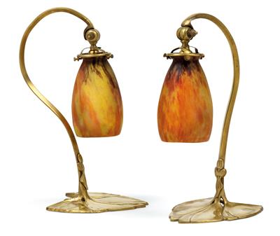 A pair of table lamps, Daum, Nancy, c. 1925/30, - Secese a umění 20. století