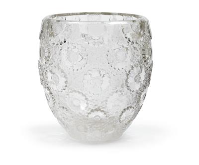 Vase "Paquerettes", René Lalique, Wingen-surModer, Entwurf: 21. März 1934 - Jugendstil und Kunsthandwerk des 20. Jahrhunderts