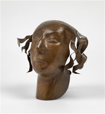 Eugen Mayer, a female head, Kunstgewerbeschule des Österreichischen Museums für Kunst und Industrie, Vienna, c. 1925 - Jugendstil and 20th Century Arts and Crafts