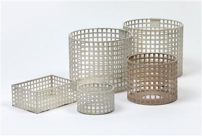 Josef Hoffmann or Koloman Moser, five lattice baskets, Wiener Werkstätte, c. 1904 - Jugendstil and 20th Century Arts and Crafts