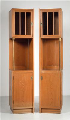 Karl Witzmann (1883 Vienna 1952), two pier cabinets, from the dining room of Villa Bergmann, Tullnerbach-Pressbaum, executed by Tischlerei Adolf Legerer, Vienna V, 1902 - Secese a umění 20. století