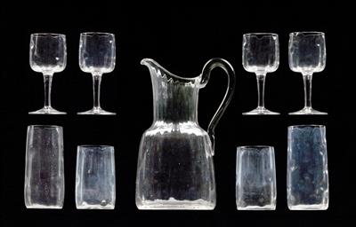 Koloman Moser, a 31-piece glassware set, decoration by Meteor, manufactured by Meyr’s Neffe, Adolf, commissioned by E. Bakalowits, Söhne, Vienna, for the Wiener Werkstätte, 1899-1900 - Jugendstil and 20th Century Arts and Crafts