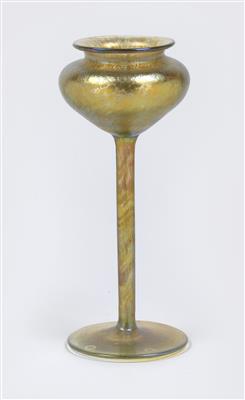 Pokal, hütteneigener Entwurf für die Weltausstellung in Paris, Johann Lötz Witwe, Klostermühle, 1900 - Jugendstil und Kunsthandwerk des 20. Jahrhunderts
