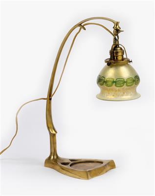 A table lamp with lampshade by Johann Lötz Witwe, Klostermühle, c. 1902 - Jugendstil e arte applicata del XX secolo