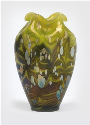 Vase, Johann Lötz Witwe, Klostermühle, 1902 - Jugendstil und Kunsthandwerk des 20. Jahrhunderts