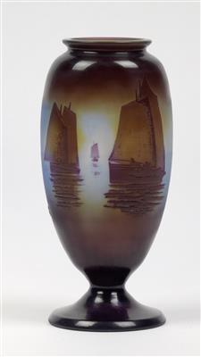 A vase with sail boats, Emile Gallé, c. 1910 - Jugendstil and 20th Century Arts and Crafts
