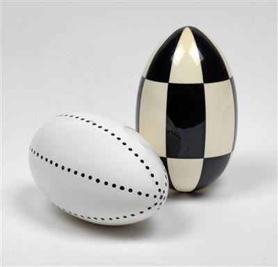 Two Easter eggs, attributed to Josef Hoffmann or Koloman Moser, in the style of the Wiener Werkstätte, c. 1905-13 - Jugendstil and 20th Century Arts and Crafts