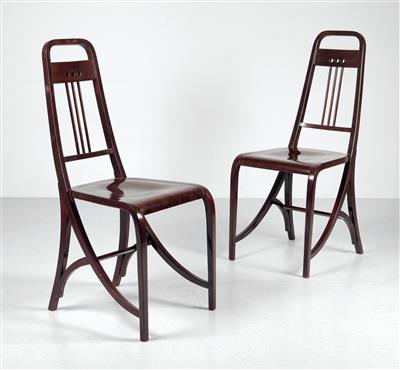 zwei Stühle, Modellnr. 511, Ausführung: Gebrüder Thonet, Wien, um 1904 - Jugendstil und Kunsthandwerk des 20. Jahrhunderts