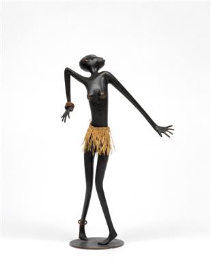 An African female dancer, model number 9151, Werkstätten Hagenauer, Vienna - Jugendstil e arte applicata del XX secolo