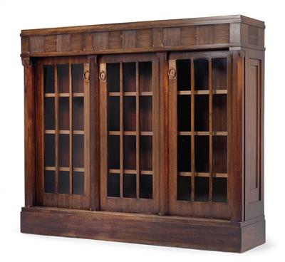 A bookcase, à la Loos, designed c. 1905/10, executed by Friedrich Otto Schmidt, Vienna - Jugendstil e arte applicata del XX secolo