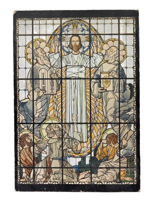 Leopold Forstner, design for the glass window “Himmelfahrt Christi”, Dr.-Karl-Lueger-Gedächtniskirche, Central Cemetery, Vienna, 1910/11 - Jugendstil and 20th Century Arts and Crafts