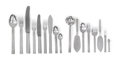 Otto Prutscher, an “Imperial” cutlery service for six persons, 58 parts, designed c. 1920, executed by J. C. Klinkosch, as of May 1922 - Jugendstil e arte applicata del XX secolo