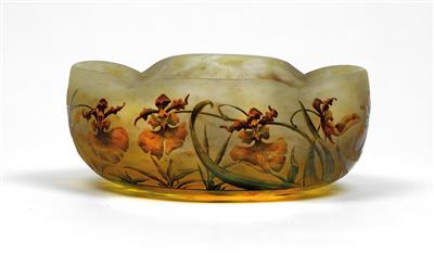 A bowl with orchids, Daum, Nancy, 1905-10 - Secese a umění 20. století