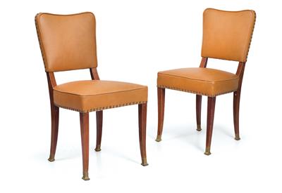 Two dining room chairs, designed by Friedrich Otto Schmidt, Vienna, after a draft variant by Adolf Loos, c. 1900 - Jugendstil and 20th Century Arts and Crafts
