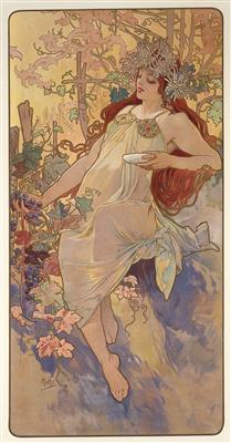 “Autumn“/“Automne” from the series “The Seasons”, After a design from 1896 by Alphonse Mucha - Secese a umění 20. století