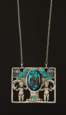 A pendant with chain, Würbel & Czokally, Vienna, by 1922 - Secese a umění 20. století