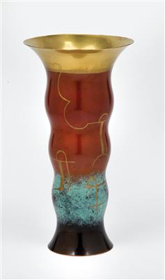 An Art Déco vase “Ikora”, Württembergische Metallwarenfabrik (WMF), Geislingen, c. 1928 - Secese a umění 20. století