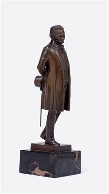 Bruno Zach, Standfigur von Franz Schubert, Österreich, um 1925 - Jugendstil u. angewandte Kunst d. 20. Jahrhunderts