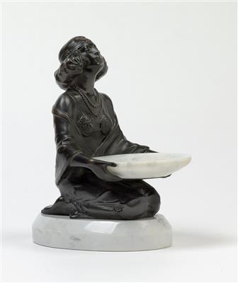 Josef Lorenzl, a kneeling Oriental woman with bowl, Vienna, c. 1930 - Secese a umění 20. století