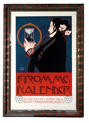 Koloman Moser, poster “Frommes Kalender”, commissioned by Fromme’s, Vienna, 1899 - Jugendstil e arte applicata del XX secolo