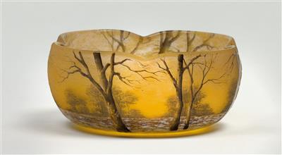 A bowl with winter landscape, Daum, Nancy, c. 1905/10 - Secese a umění 20. století