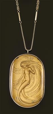 A mirrored pendant, René Lalique, designed c. 1919, Wingen-sur-Moder - Jugendstil e arte applicata del XX secolo