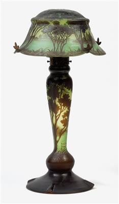 Tischlampe mit Seelandschaft, Daum, Nancy, um 1910 - Jugendstil u. angewandte Kunst d. 20. Jahrhunderts