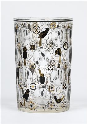 A vase, designed by Fachschule Haida, c. 1922, retailed by Johann Oertel & Co., Haida - Jugendstil e arte applicata del XX secolo