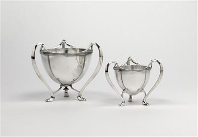 Two silver centrepieces, probably C. S. Harris & Sons Ltd., London, c. 1904/08 - Secese a umění 20. století