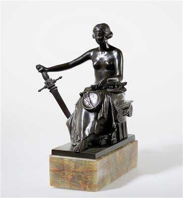 Bruno Zach (1891 Austria 1945), “Justitia”, Argentor, Vienna, c. 1920/30 - Jugendstil e arte applicata del XX secolo