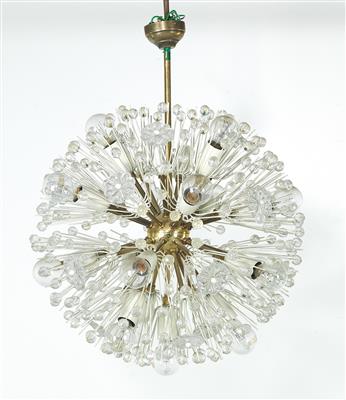 Emil Stejnar, a globular chandelier, designed in Vienna in c. 1955, executed by A. Rupert Nikoll - Jugendstil and 20th Century Arts and Crafts