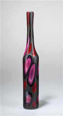 Ermanno Toso, Flasche "Nerox", Entwurf: 1962 für die Biennale in Venedig, Ausführung: Fratelli Toso, Murano - Jugendstil und angewandte Kunst des 20. Jahrhunderts