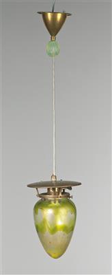 A hanging lamp with lampshade by Johann Lötz Witwe, Klostermühle for E. Bakalowits Söhne, Vienna, c. 1902 - Jugendstil and 20th Century Arts and Crafts