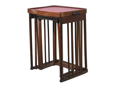 Josef Hoffmann, four nesting tables, model number 986, designed in 1905, executed by J. & J. Kohn, Vienna - Jugendstil and 20th Century Arts and Crafts