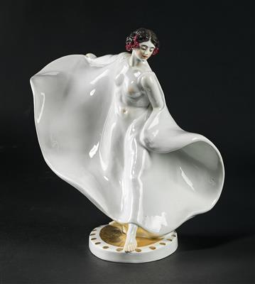 Theodor Eichler (Oberspaar 1868–1946 Meissen), “Dancer Loie Fuller”, model number: B 255 (73456), model year: 1911 - Secese a umění 20. století