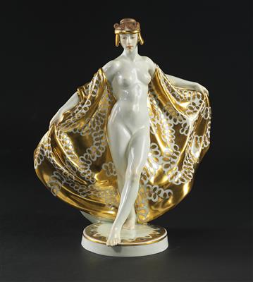 Theodor Eichler (Oberspaar 1868–1946 Meissen), “Female dancer”, model number: B 256, model year: 1911, executed by Meissen Porcelain Factory, by 1924 - Jugendstil and 20th Century Arts and Crafts