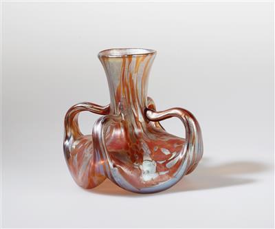 A vase with four handles, Johann Lötz Witwe, Klostermühle, c. 1902 - Secese a umění 20. století