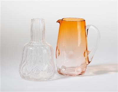 A vase and a jug, probably Koloman Moser, Meyr’s Neffe, Adolf, for E. Bakalowits, Söhne, Vienna, c. 1900 - Jugendstil and 20th Century Arts and Crafts