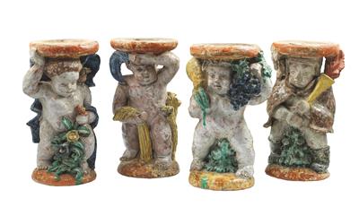 Four putti as carrier figures: spring, summer, autumn and winter, Austria, c. 1920/30 - Jugendstil and 20th Century Arts and Crafts