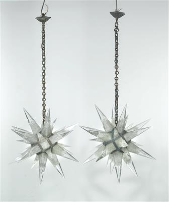 Two large star-shaped chandeliers, Charles J. Weinstein Company, New York, designed in 1931 - Secese a umění 20. století
