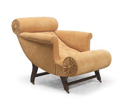 Adolf Loos, a “Knieschwimmer” armchair, variation used for, inter alia, the apartments of Arthur and Leonie Friedmann, - Secese a umění 20. století