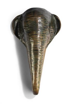 Antoinette Krasnik, a paperweight: an elephant head with trunk, probably Kunstgewerbeschule des K. K. Österreichischen Museums für Kunst und Industrie, c. 1903 - Jugendstil and 20th Century Arts and Crafts