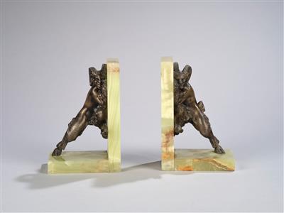 Bruno Zach (1891 Austria 1945), a pair of book ends with one minotaur each, Argentor, Vienna, c. 1920 - Secese a umění 20. století