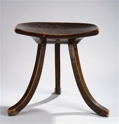 A three-legged “Egyptian stool”, commissioned by Adolf Loos to Josef ...
