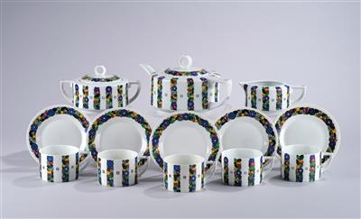 Emanuel Josef Margold (1888–1962), a tea service for six persons, 15 pieces, designed before 1911, executed by Pfeiffer und Löwenstein, - Jugendstil and 20th Century Arts and Crafts