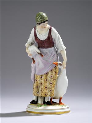 Jacob Unger, “Gänsemagd”, model number: T 175, model year: 1902, executed by Meissen Porcelain Factory, by 1924 - Secese a umění 20. století